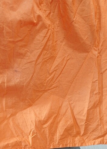 36 Beden turuncu Renk Ayarlanabilir Askılı Sırtı Lastikli Uzun Elbise