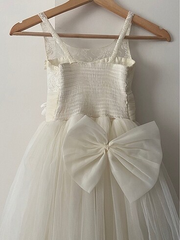 10 Yaş Beden beyaz Renk Kız çocuk abiye elbise