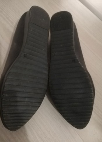 Siyah Tokalı Kadın Topuklu Düz Ayakkabı - Görsel 3