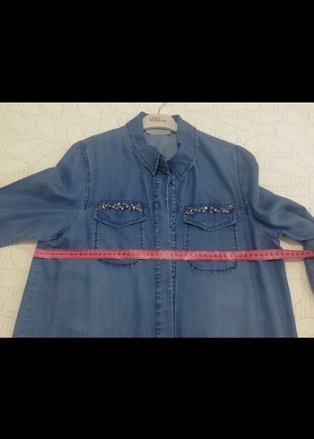 SETREMS marka Düğmeli Uzun Denim Elbise - Görsel 4