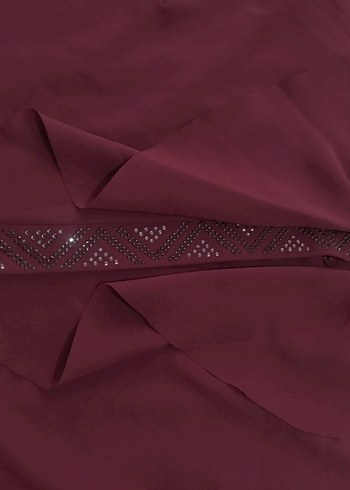 Bordo Fırfırlı Uzun Kollu Kadın Gömlek - Görsel 2