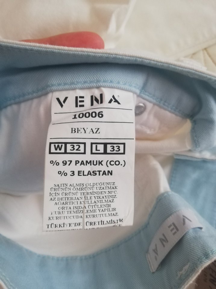 Beyaz Pamuklu Kadın Kumaş Pantolon - Görsel 2