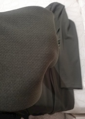 Haki renk elbise - Görsel 4