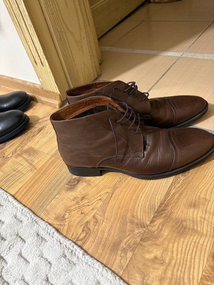 Klasik Kahverengi Deri Erkek Ayakkabı - Görsel 2