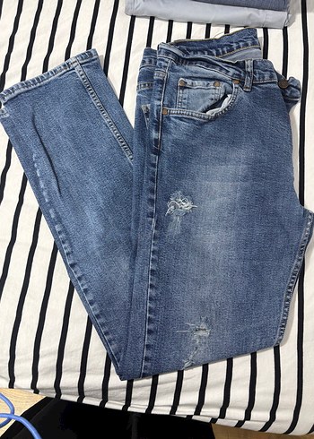 Gri Mavi Regular Fit Erkek Kot Pantolon - Görsel 3