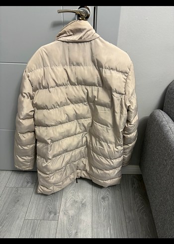 Düğmeli Bej erkek Mont - Görsel 2