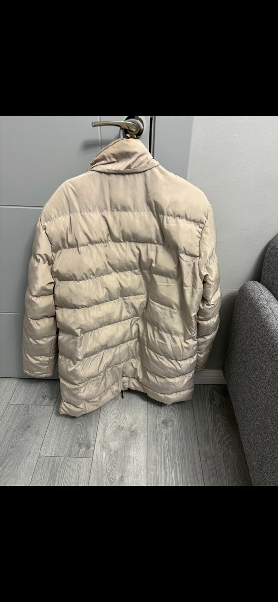 Düğmeli Bej erkek Mont - Görsel 2