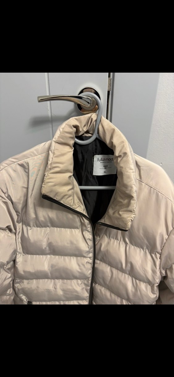 Düğmeli Bej erkek Mont - Görsel 4