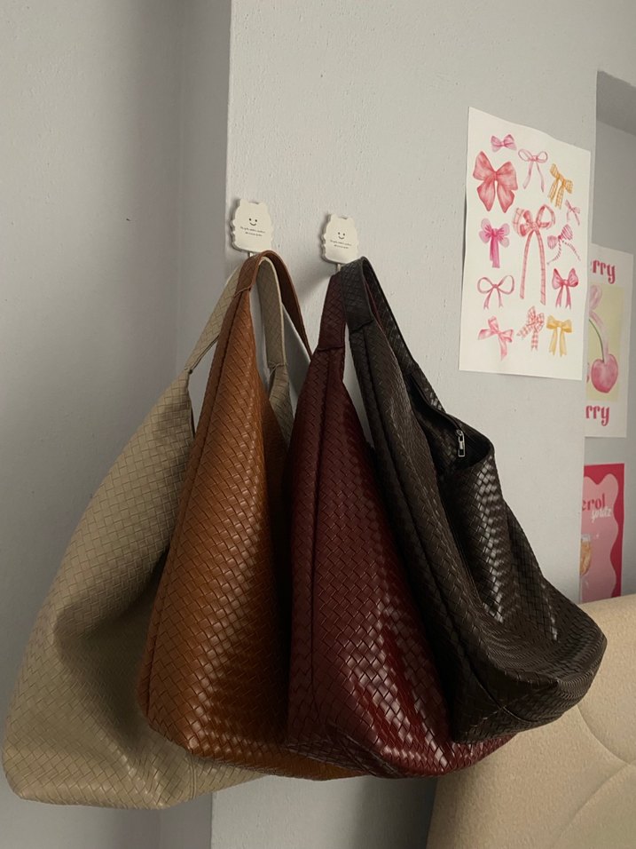 Kahverengi Deri  Kadın Çanta - Görsel 3