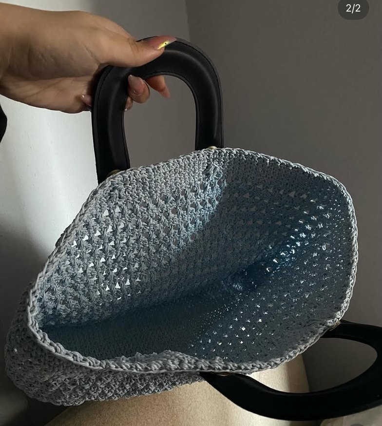 Bebek Mavi Kadın El Çantası - Görsel 3