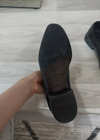 40 Beden Parlak Siyah Yılan Desenli Klasik Erkek Ayakkabı