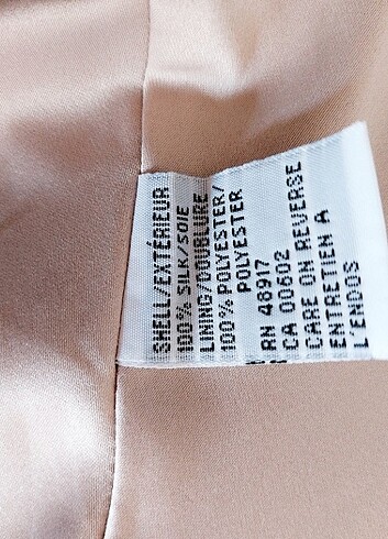 Calvin Klein ipek etek astarli tiril tiril