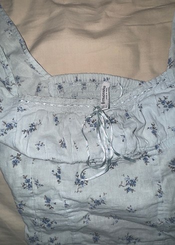 Nakışlı Bohem Keten Crop Top - Görsel 2