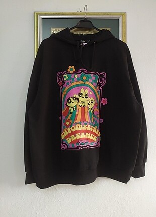 Powerpuff Girls Siyah Sweatshirt