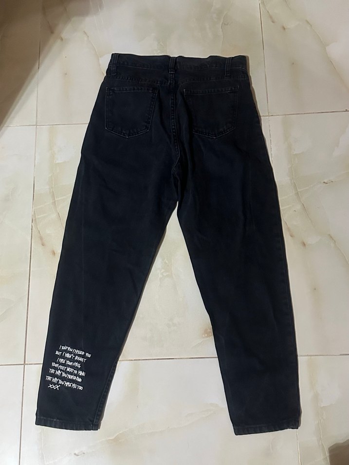 Siyah Midi Boy Basic Kadın Kot Pantolon - Görsel 2