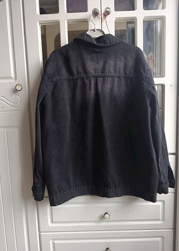 Siyah Düğmeli Kadın Denim Ceket - Görsel 3