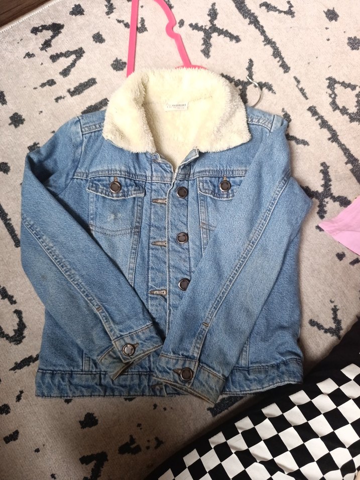 çocuk Mavi Düğmeli Kot Ceket - Görsel 2