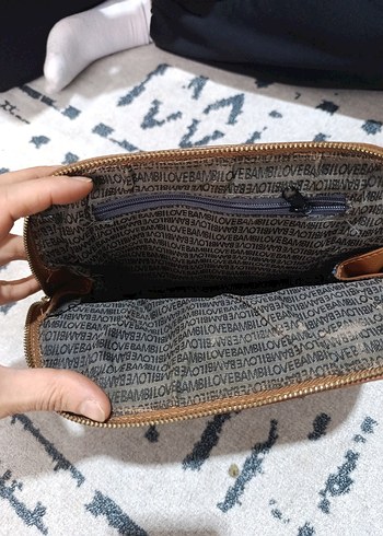 Bej Deri Kadın El Çantası - Görsel 4