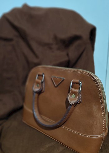 Bej Deri Kadın El Çantası - Görsel 2