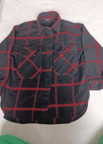 Düğmeli Kırmızı Kareli Kadın Gömlek - Görsel 3