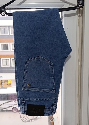 Erkek Mavi Regular Fit Denim Jean Pantolon - Görsel 3