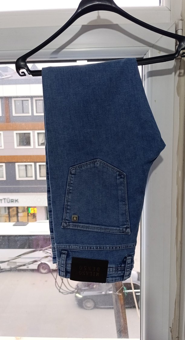 Erkek Mavi Regular Fit Denim Jean Pantolon - Görsel 4