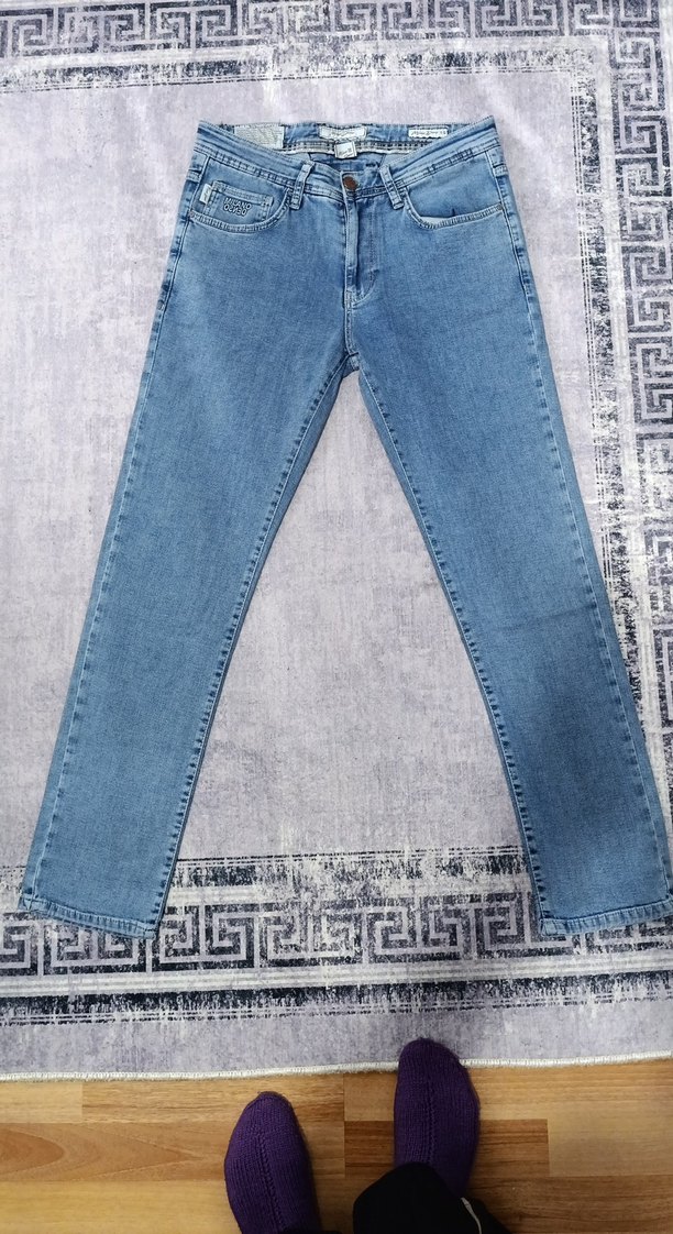 Erkek Mavi Regular Fit Denim Jean Pantolon - Görsel 2
