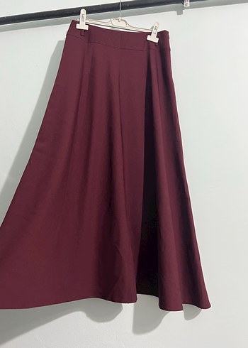 Bordo Uzun Salaş Kadın Etek - Görsel 2