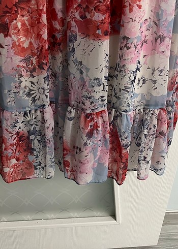 Uzun Kol Çok Renkli Bohem Uzun Elbise - Görsel 5