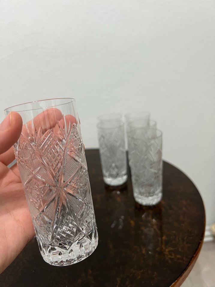 Kristal Kesme Desenli Bardak Seti - Görsel 3