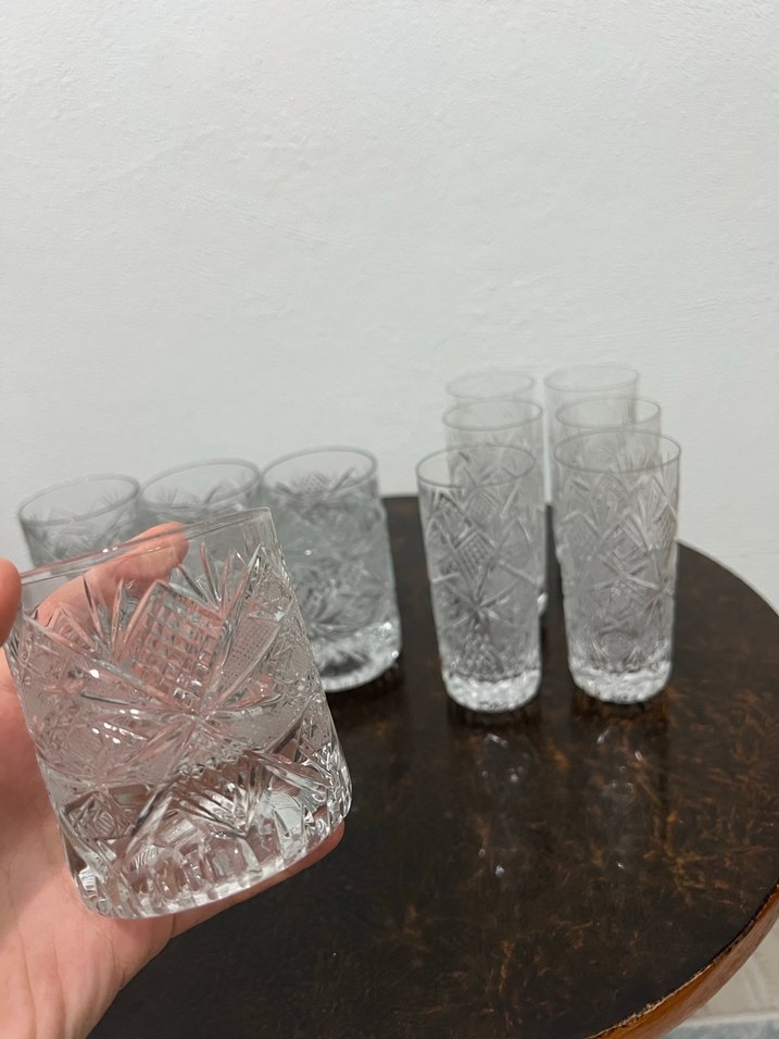 Kristal Kesme Desenli Bardak Seti - Görsel 2