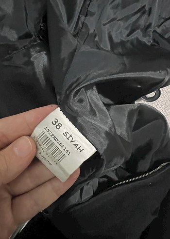 Siyah Kadın Uzun Fermuarlı kışlık pardesü - Görsel 5