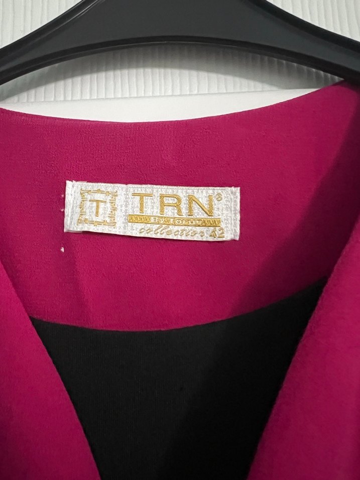 Pembe Kemerli Uzun Kadın Elbise - Görsel 3