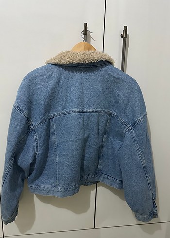 LC Waikiki Peluş Detaylı Kadın Kot Ceket