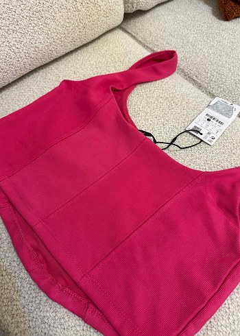 Standart Beden Beden pembe Renk Stradıvarıus etiketli Crop top