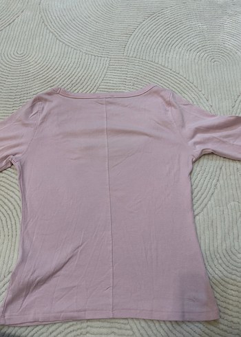 Zara Zara Pembe Kadın Pamuklu Kısa Kollu Bluz
