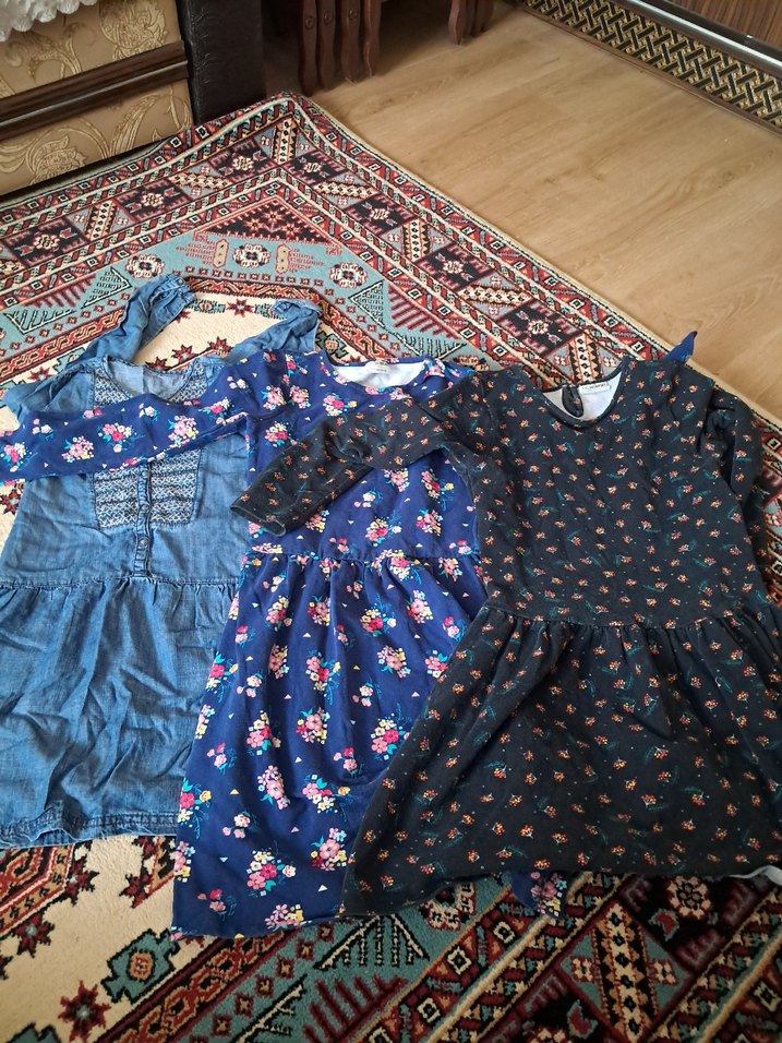 Çiçek Desenli Bohem Kız Elbise - Görsel 3