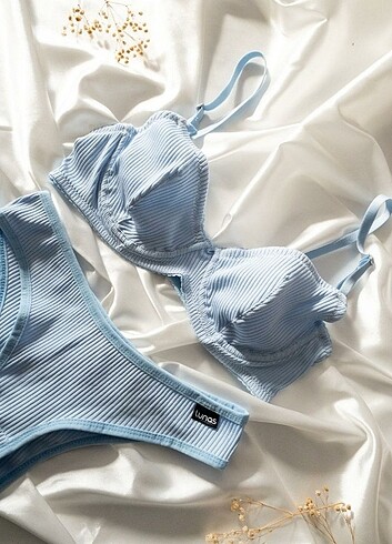 İç Çamaşırı Takımı - Soft Touch Collection-Mavi