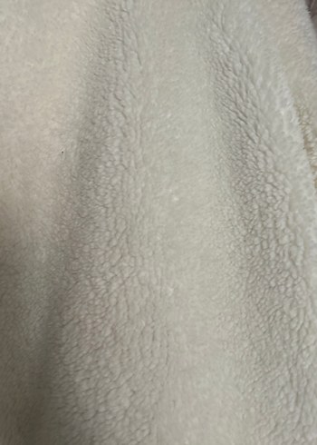 Beyaz Peluş Kadın Midi Kaban astarlı - Görsel 10