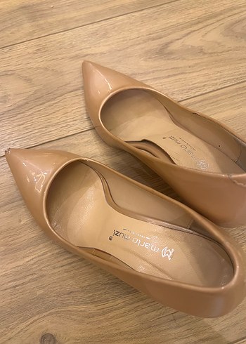 Bej Stiletto Topuklu Kadın Ayakkabı