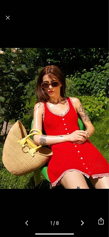 Zara ajurlu triko mini elbise