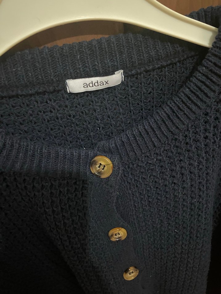 Kadın Lacivert Örgü Hırka - Görsel 2