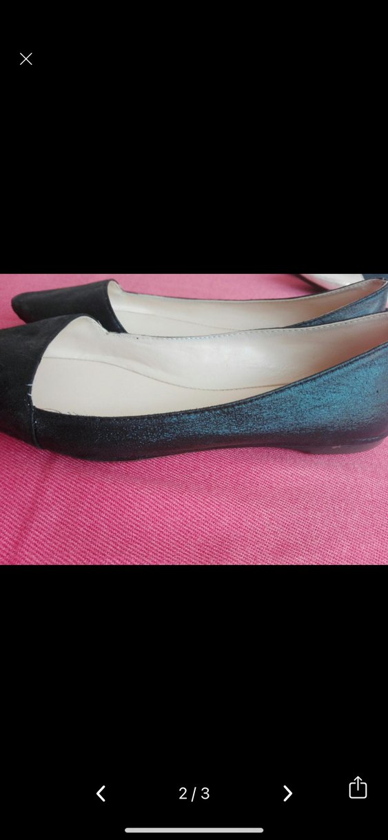 Klasik Lacivert Stiletto Topuklu Kadın Babet - Görsel 2