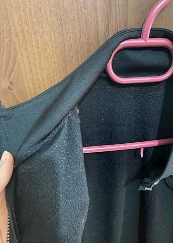 Siyah Fermuarlı Kadın Ceket - Görsel 2