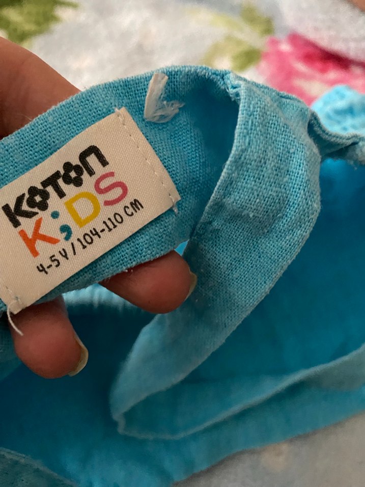 Turkuaz Askılı Keten Crop Top - Görsel 2