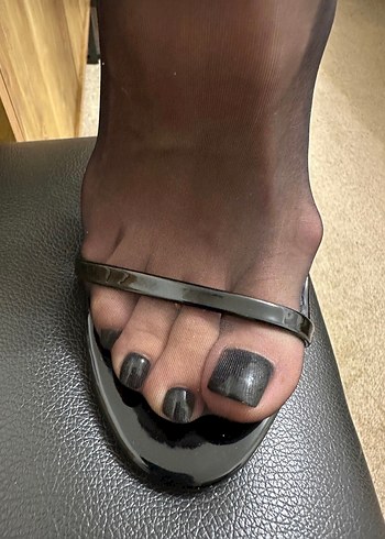 Siyah Parlak Tokalı Stiletto Topuklu Kadın Ayakkabı - Görsel 3