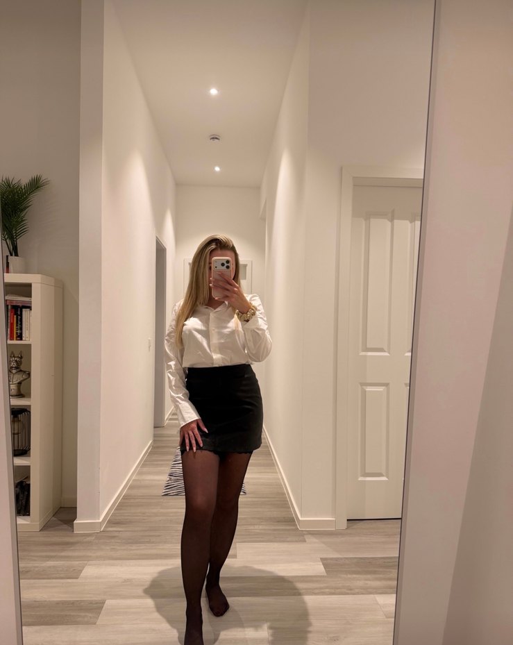 Kadın Gri Leopar Deri Mini Etek - Görsel 2