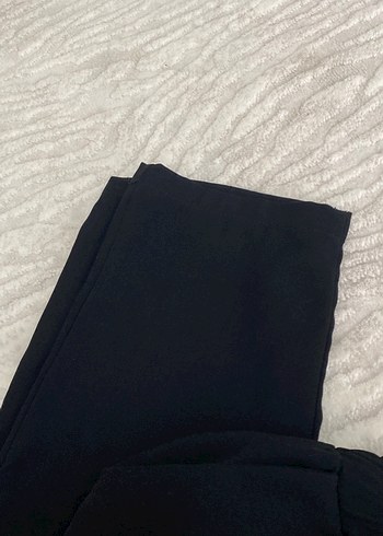 Kadın Siyah hamilelik Midi Kumaş Pantolon - Görsel 3