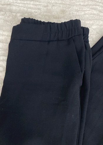 Kadın Siyah hamilelik Midi Kumaş Pantolon - Görsel 2