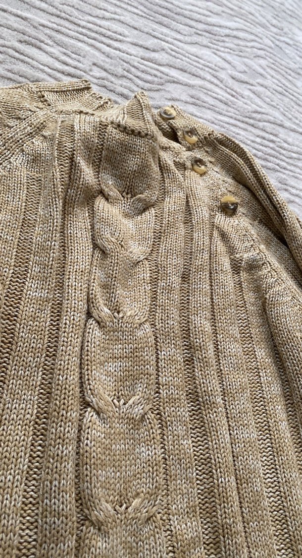 Bej Örgü Kadın Kazak - Görsel 2